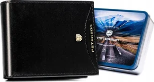 Peterson Mały, skórzany portfel męski bez zapięcia - Peterson NoSize - Portfele - miniaturka - grafika 1