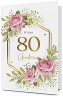 Kartki okolicznościowe i zaproszenia - Karnet Urodziny 80 - artykuł papierniczy - miniaturka - grafika 1