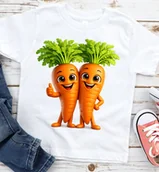 Koszulki dla dziewczynek - Koszulka w marchewki na Dzień MARCHEWKI DO PRZEDSZKOLA wzór marchewki2 - miniaturka - grafika 1