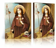 Ikony i obrazy sakralne - Ikona religijna Święta Rozalia - patronka chroniąca od zarazy - miniaturka - grafika 1