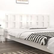Inne meble do sypialni - Lumarko Wezgłowie łóżka, białe, 205,5x4x100 cm, lite drewno sosnowe - miniaturka - grafika 1