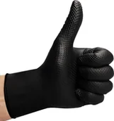 Rękawice robocze - Velo VELO STRONG GRIP czarne rozm. XL /50 szt. Mocne rękawice nitrylowe, robocze z gripem - miniaturka - grafika 1