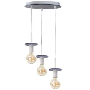 KET Loftowa LAMPA wisząca metalowa OPRAWA kaskada ZWIS okrągły szary KET273 - Lampy sufitowe - miniaturka - grafika 1