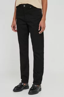 Spodnie damskie - Calvin Klein jeansy damskie kolor czarny - grafika 1