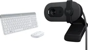 Zestawy myszka + klawiatura - Klawiatura + mysz Logitech MK470 920-009205 + Brio 100 960-001585 - miniaturka - grafika 1