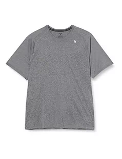 Hurley Hurley Męska koszulka M Quick Dry Warp Knit S/S Czarny wrzos M CK5289 - Koszulki męskie - miniaturka - grafika 1