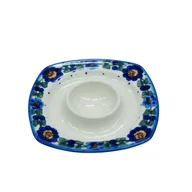 Świeczniki - Ceramiczna podstawka na jajko Ceramika Bolesławiec - miniaturka - grafika 1