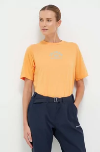 Columbia t-shirt bawełniany kolor pomarańczowy - Koszulki sportowe damskie - miniaturka - grafika 1