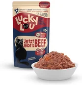 Mokra karma dla kotów - Lucky Lou Lifestage Senior Drób i wołowina saszetka 125g - miniaturka - grafika 1