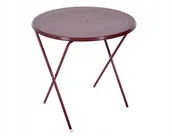 Stoły ogrodowe - Stolik ogrodowy okrągły składany turystyczny bordo 65 cm - miniaturka - grafika 1