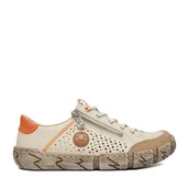 Półbuty damskie - Półbuty Rieker L0355-61 Beżowy - miniaturka - grafika 1