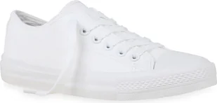 Mytrendshoe Damskie Trampki Niskie Trenerki Sznurowane Buty Casualowe Wygodne 830999, Kolor: Biały, Rozmiar: 39 - Trampki damskie - miniaturka - grafika 1