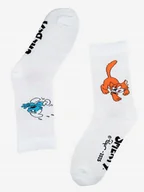 Skarpetki męskie - SKARPETKI BAWEŁNIANE MĘSKIE 41-46 Białe Smerfy Klakier Chase uni - miniaturka - grafika 1