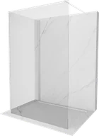 Ścianki i drzwi prysznicowe - Mexen Kioto ścianka prysznicowa Walk-in 100 x 80 cm, transparent, biała - 800-100-212-20-00-080 - miniaturka - grafika 1