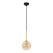 Lampy sufitowe - Unikalna lampa wisząca z kloszem w kolorze miodu K-5560 z serii GALAXY - miniaturka - grafika 1