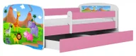 Łóżka dla dzieci i młodzieży - Łóżko dla dziewczynki z materacem mix 80x180 F2-C41 - miniaturka - grafika 1
