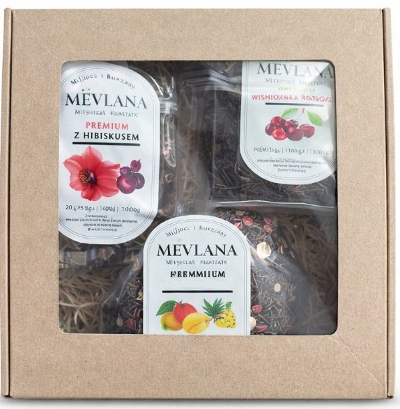 Zestaw Prezentowy 3 Herbat Czarnych Owocowych Hibiskus Wiśnia Mango 150G