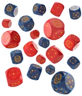 Akcesoria do gier planszowych - Crosshairs Compact D6, kształtki niebieskie i czerwone Q-Workshop - gra - miniaturka - grafika 1