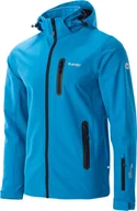 Kurtki męskie - Męska kurtka przejściowa softshell membrana 10000mm Nikos II niebieska rozmiar L - miniaturka - grafika 1