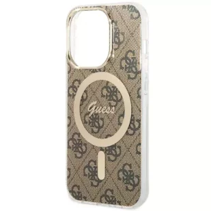 Guess GUHMP14LH4STW do Apple iPhone 14 Pro 6.1" brązowy/brown hardcase 4G MagSafe - Etui i futerały do telefonów - miniaturka - grafika 5