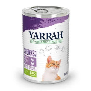 Yarrah Bio kawałeczki, 6 x 405g - Kurczak i Indyk - Mokra karma dla kotów - miniaturka - grafika 2