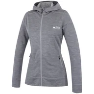 Bluzy sportowe damskie - Bluza damska Zulu Merino Hoodie 230 Rozmiar: M / Kolor: szary - miniaturka - grafika 1