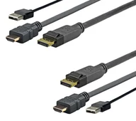 Adaptery i przejściówki - Vivolink PROHDMIUSBDP5 adapter kablowy 5 m DisplayPort HDMI + USB Czarny - miniaturka - grafika 1