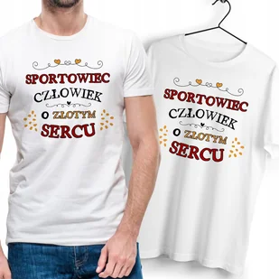 T-Shirt Dla Sportowca biały Na Prezent z Dowolnym Nadrukiem Zdjęciem Gift - Koszulki męskie - miniaturka - grafika 1
