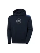 Bluzy męskie - Bluza dresowa męska HELLY HANSEN Core Graphic Sweat Hoodie granatowy S - miniaturka - grafika 1