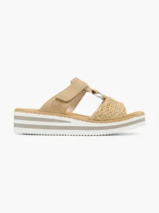 Rieker Klapki z profilowaną wkładką - Damskie - Kolor: Beige - Rozmiar: 36 - Klapki i japonki damskie - miniaturka - grafika 1