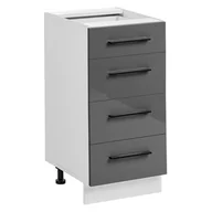 Szafki kuchenne - Szafka kuchenne stojąca Frida 40 cm kolor grafitowy połysk - miniaturka - grafika 1