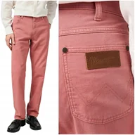 Spodnie męskie - Wrangler GREENSBORO pastelowe bawełniane spodnie materiałowe + len W32 L32 - miniaturka - grafika 1