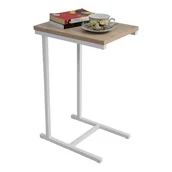 Części i akcesoria do laptopów - Stolik Boczny Nowoczesny Biały + Dąb Biały Połysk C4-P32 - miniaturka - grafika 1