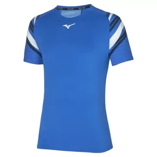 Koszulki męskie - Mizuno Koszulka męska Shadow Tee T-shirt, niebieski (nebulas Blue), M, niebieski (Nebulas Blue)., M - grafika 1