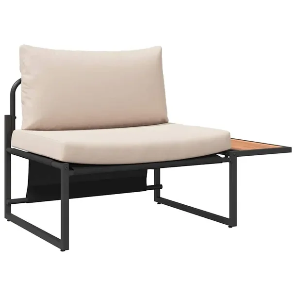 Zestaw Sof Ogrodowych z Stali Malowanej Proszkowo, Taupe, 70x117.5x68 cm