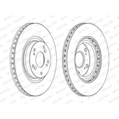 Tarcze hamulcowe - FERODO (FEDERAL-MOGUL)) (FEDERAL-MOGUL)) DDF1596C DDF1596C - miniaturka - grafika 1
