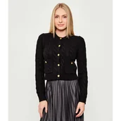 Swetry damskie - POLO RALPH LAUREN Wełniany kardigan Cable Cropped Fit z dodatkiem kaszmiru - miniaturka - grafika 1