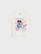 Koszulki dla dziewczynek - Sinsay - Koszulka Barbie - kremowy - miniaturka - grafika 1