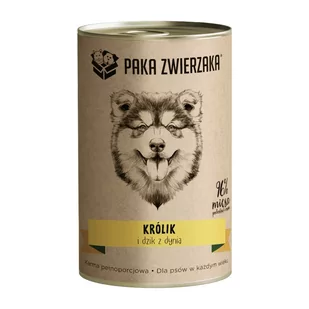 PAKA ZWIERZAKA Paka Zwierzaka Mokra Karma Dla Psa Królik i Dzik z Dynią 400 g - Mokra karma dla psów - miniaturka - grafika 1