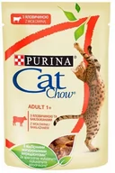 Mokra karma dla kotów - Purina CAT CHOW CAT CHOW ADULT Z WOŁOWINĄ I BAKŁAŻANEM W GALARECIE 85G PCCAWB - miniaturka - grafika 1