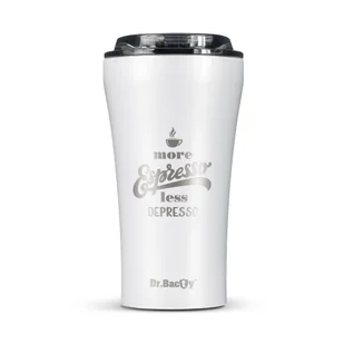 Kubek termiczny na kawę Dr.Bacty Apollo 2.0 - Espresso depresso - 360  ml - Glossy White - Kubki termiczne - miniaturka - grafika 1