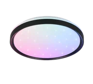 Lampy sufitowe - SOLIT R63581132 czarny plafon z efektem gwieździstego nieba LED 14W 2700-6500K + RGB sterowanie pilotem - miniaturka - grafika 1