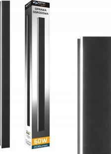 LVT Lara 1577 zewnętrzny lampa ścienna 1x60W LED 4000K czarny - Lampy ogrodowe - miniaturka - grafika 1