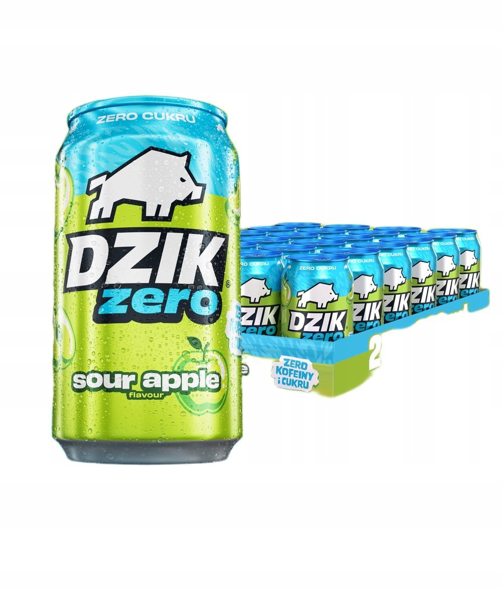 DZIK BEZKOFEINOWY ZERO KALORII APPLE SOUR 330 ML - 1szt