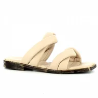 Klapki i japonki damskie - Beżowe klapki damskie CARINII - Carinii - miniaturka - grafika 1