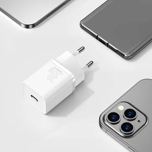 Baseus Super Si 1C szybka ładowarka USB Typ C 30W Power Delivery Quick Charge biały (CCSUP-J02) - Ładowarki do telefonów - miniaturka - grafika 10