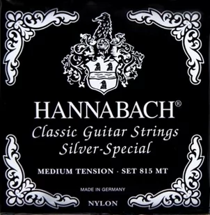 Hannabach 652529 struny do gitary klasycznej Seire 815 Medium Tension Silver Special 3 szt. dyskotek 652529 - Struny gitarowe  - miniaturka - grafika 1
