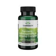 Układ pokarmowy - Swanson Full Spectrum Turmeric Ashwagandha & Ginseng 60 Kapsułek - miniaturka - grafika 1