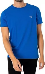 Koszulki męskie - GANT Oryginalny męski t-shirt, niebieski (Lapis Blue), standardowy, Lapis Blue, XS - grafika 1