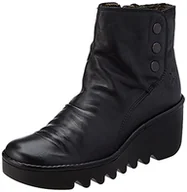 Botki damskie - Fly London Damskie botki Brom344fly, Czarny - 39 EU - miniaturka - grafika 1